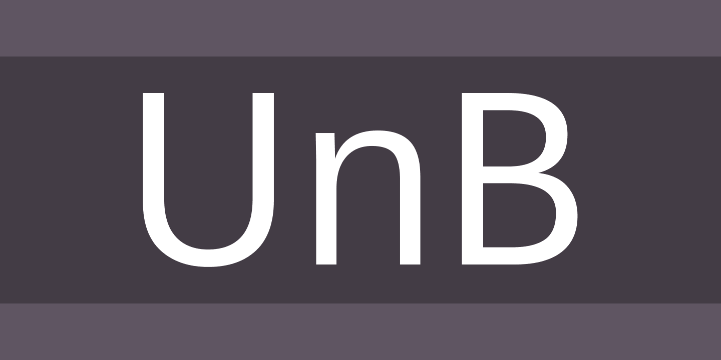Przykład czcionki UnB